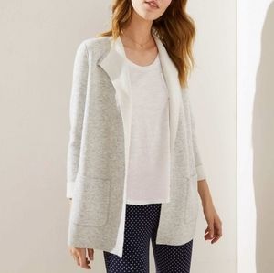 LOFT Reversible Coatigan Grey & Cream